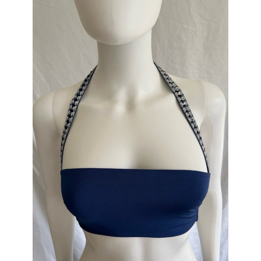 La Perla Women's Swimwear Bikini Navy Blue Only Bra Silk IT 40 - Picture 5 of 8